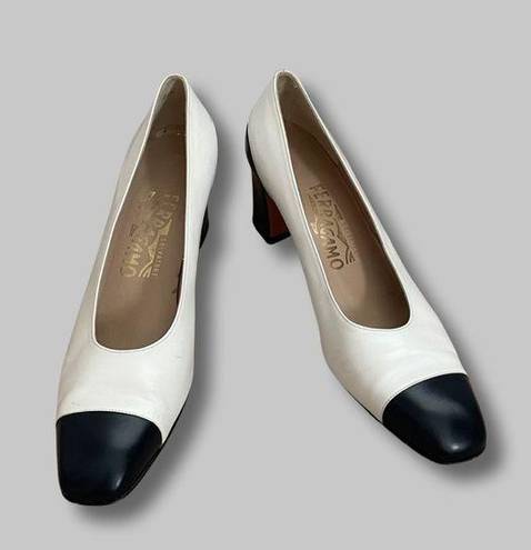 Salvatore Ferragamo  Vintage Cap Toe Pump size 7 1/2