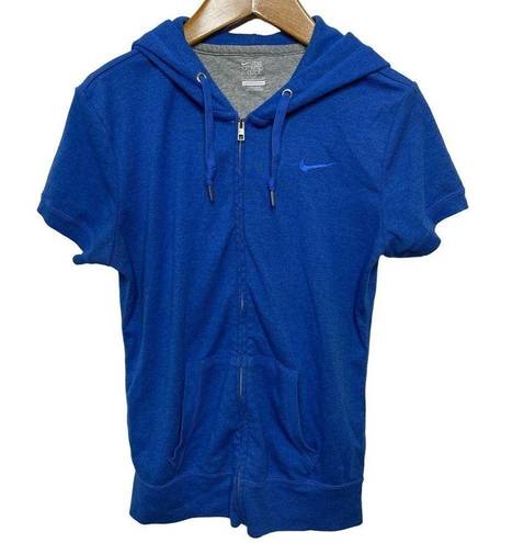 Nike  The Athletic Department Blue Short Sleeve Hoodie & Cropped Joggers Combo S