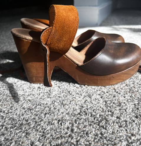 Free People Belmont Leather Clogs