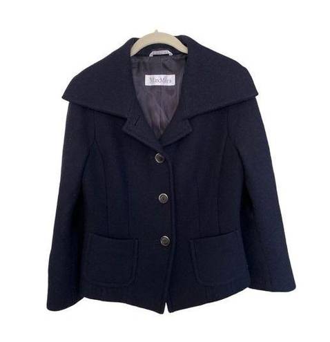 Max Mara  Wool Angora Pea Coat Jacket