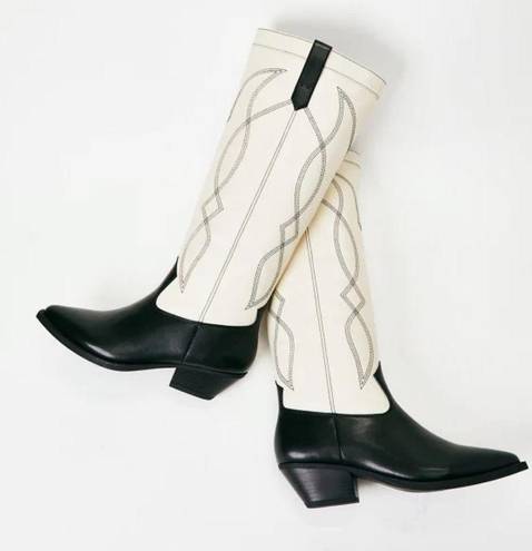 Shoedazzle New  Tillie PU Leather Cowboy Boots