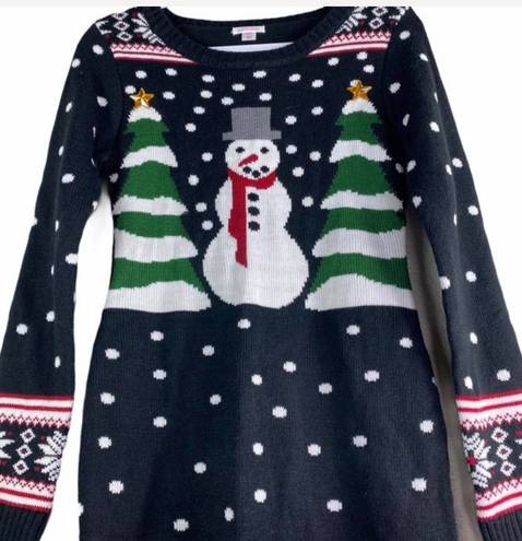 Xhilaration Black Knit Christmas Sweater Dress