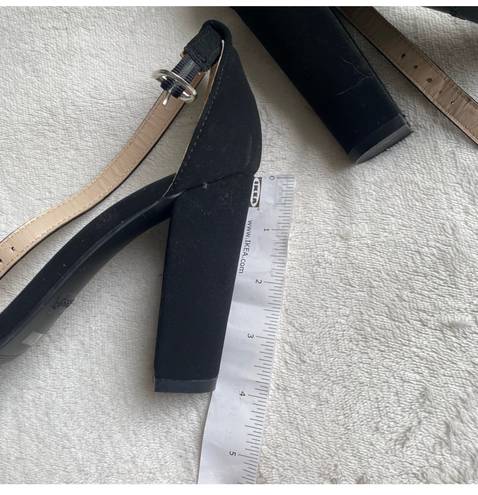 Bamboo Black Strap Heels