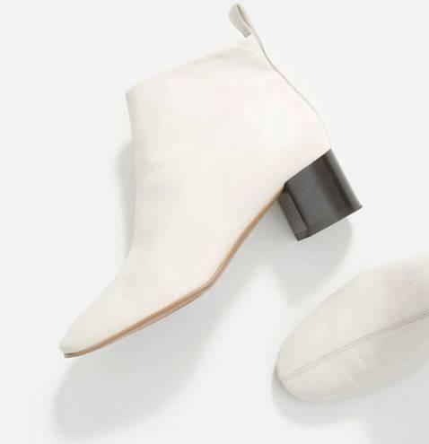 Everlane  The Day Ankle Boots in Bone Leather 7.5 New Womens Italy Booties