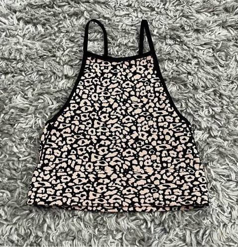 Free People Movement  brown leopard print seamless bralette tank size xs/s