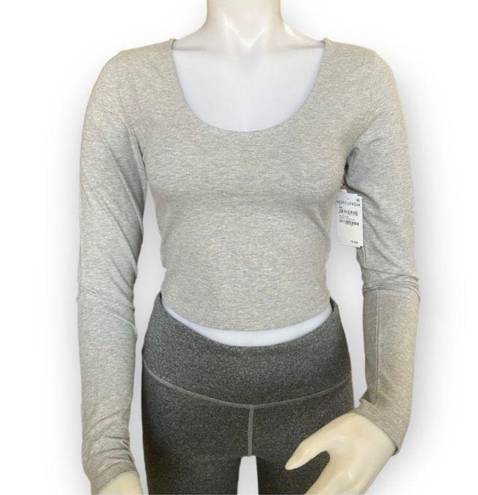 BP Grey Long Sleeved Crop Top