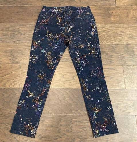 Per Se Flower Printed Straight Leg Pants