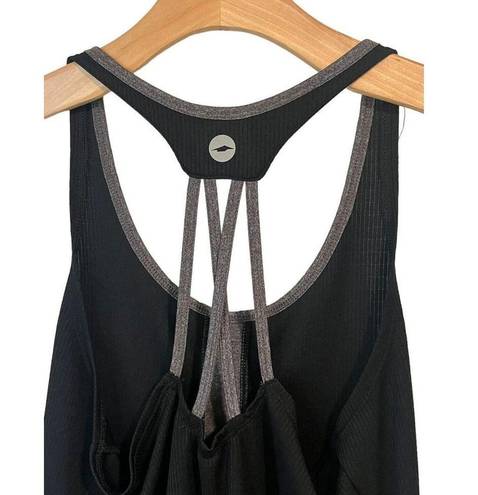 Avia  Tank Top Womens Medium Black Sleeveless Racerback Gym Work Out Yoga Shirt