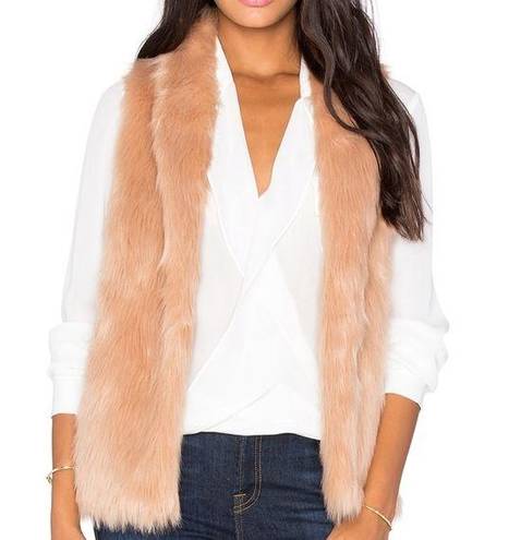 BCBGeneration BCBG GENERATION FAUX FUR VEST BLUSH NUDE XXS