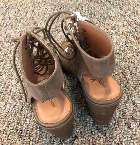 American Eagle Lace up heels