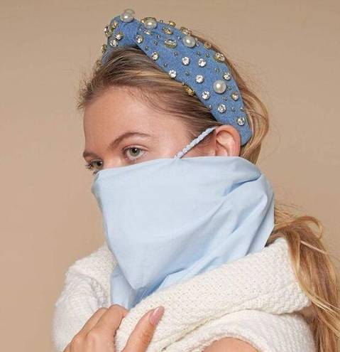 Lele Sadoughi 𝅺NWT  blue bandana face mask