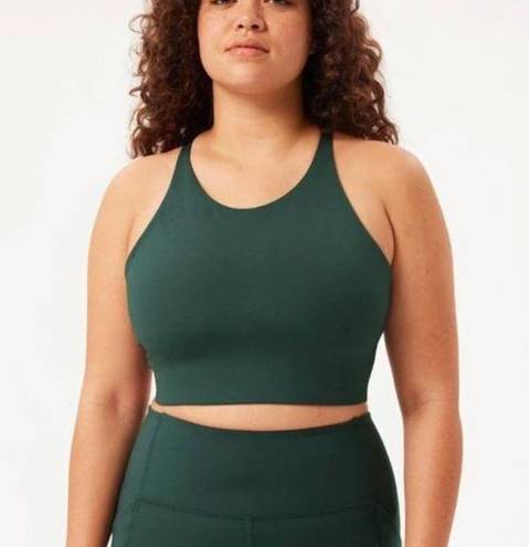 Girlfriend Collective  Dark Green Topanga Halter Bra