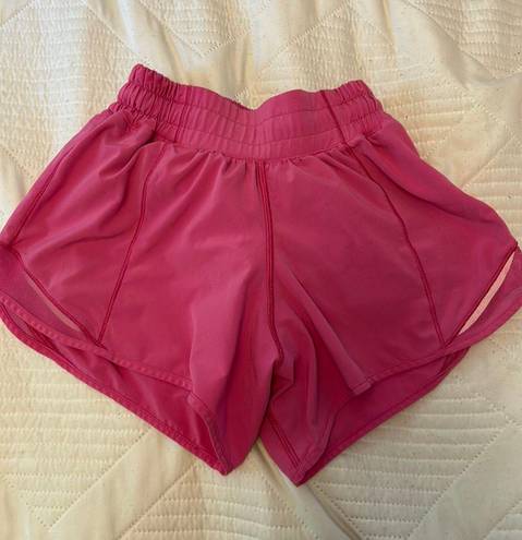 Lululemon Sonic Pink Hotty Hot Shorts