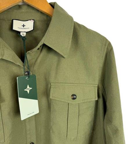 Tuckernuck  New Olive Steele Button Down Long Sleeve Boyfriend Shirt Top Size XL