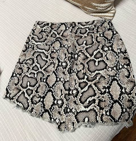 ZARA Snake Denim Skirt