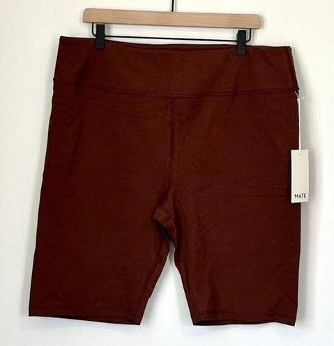 Mate the Label NWT  Chocolate Brown Organic Stretch Biker Short - Size 3X