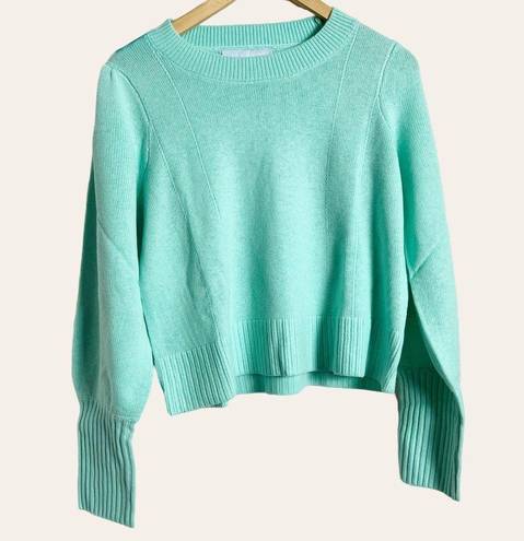 Hill House  The Cropped Silvie Merino Wool Sweater in Ocean Wave Size S