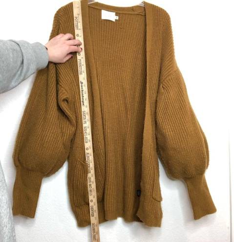 Lush Clothing Lush Dolman Sleeve Cardi Long Sleeve Open Cardigan Sweater Camel Brown Small