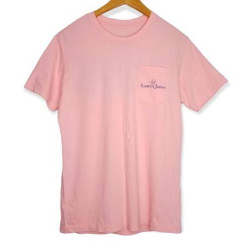 LC Lauren Conrad Lauren Conrad Logo Pink Short Sleeve T-Shirt Size Small