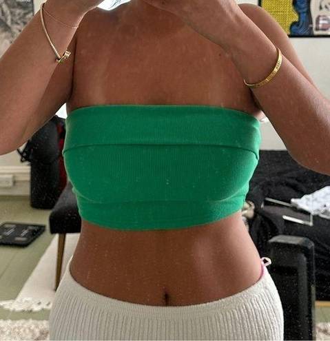 Green Foldover Tube Top