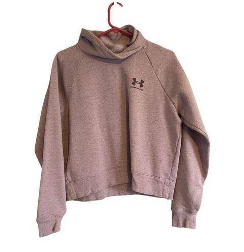 Under Armour  womens Cropped Cowl Neck Purple Sweater Size Medium