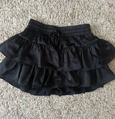 Boutique Tiered Skort Black