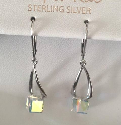 Harper NIB  Rae Sterling Swarovski Dangle Earrings