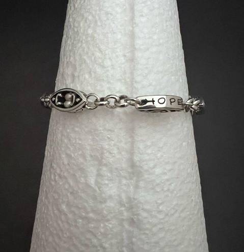 Brighton RETIRED  Silver Tone Ellington Bracelet Heart Statement Gift Wedding Lov