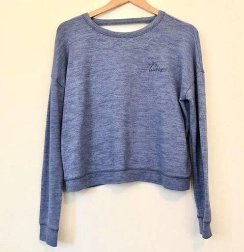 Gilly Hicks  / HOLLISTER Blue Cutout V Back Sleep Pajama PJ Sweatshirt Crewneck