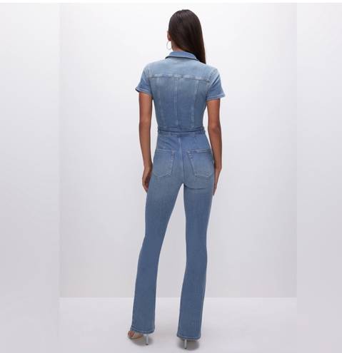 Good American Fit For Success Jumpsuit Denim Light Wash