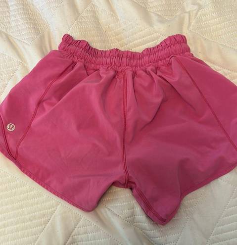 Lululemon Sonic Pink Hotty Hot Shorts