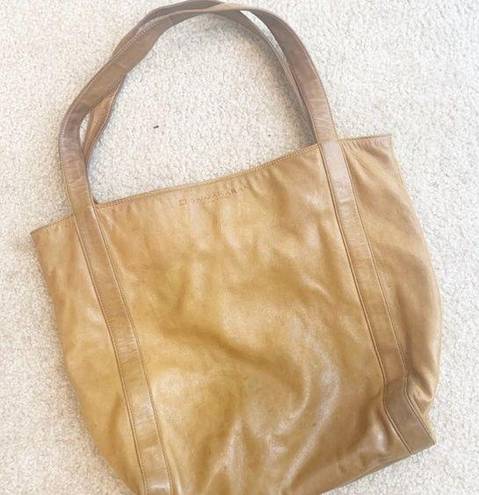 Donna Karan  New York tan leather bag