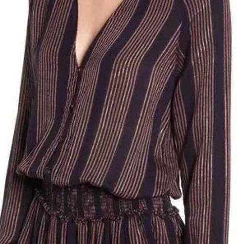 Rails  Jasmine Metallic Striped Blouson Dress  Size Medium New with Tags