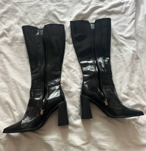 Princess Polly Black Knee High Jessa Boots