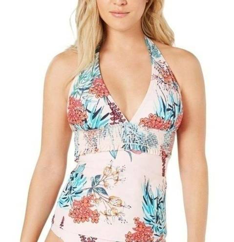 Tommy Hilfiger  Honolulu Pink Garden Halter Tankini Top & Bikini Bottom Small