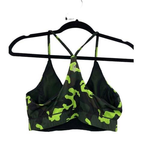 Free People  Bra Small Sports Brami Tide Is High Neon Camo Racerback FP Movement