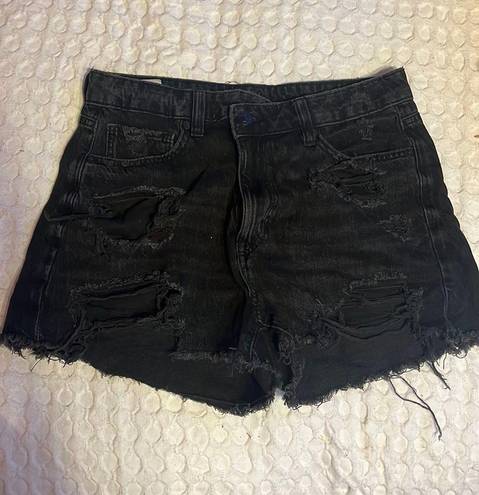 American Eagle black ripped shorts