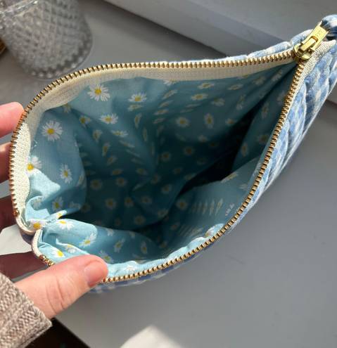 Handmade Quilted Makeup/Toiletry Bag Blue