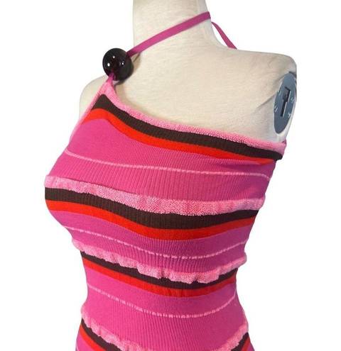 Jacquemus  La Mailed Concha Top in Dark Pink 36 2-4 New Womens Halter Tank