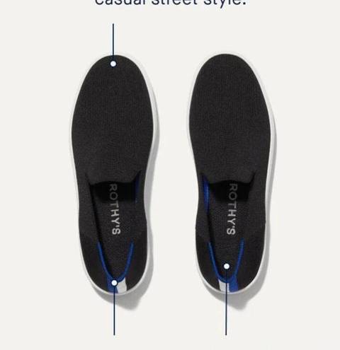 Rothy's  Original Slip On Sneaker, womens black Size 7 washable comfort shoe