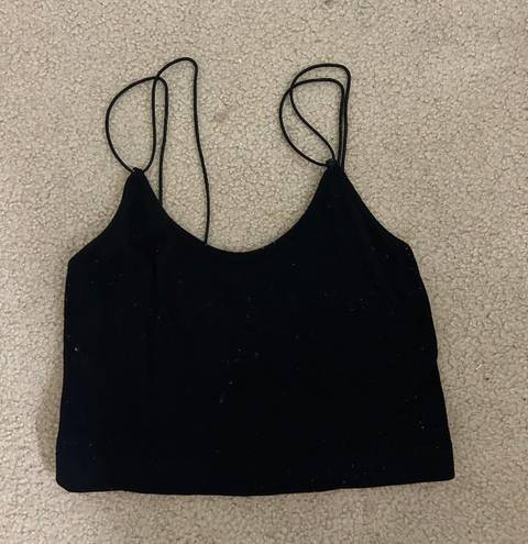 Edge Black Crop Cami Top