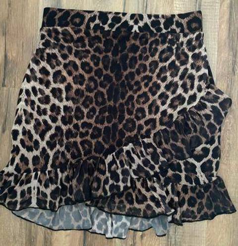 Boohoo Cheetah Skirt