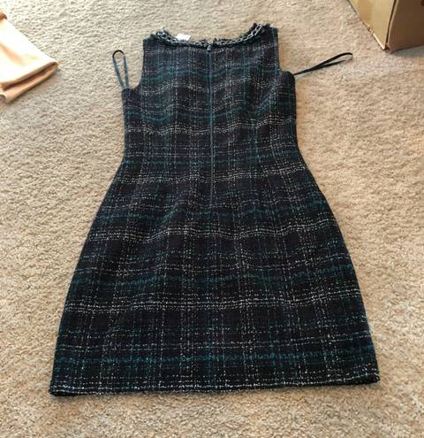 Laundry by Shelli Segal Teal and black plaid dress sleeveless never worn 