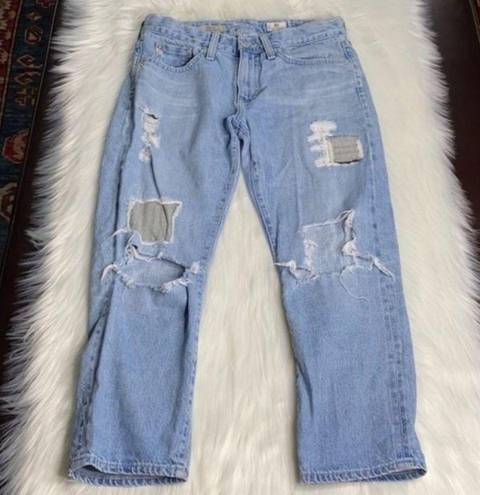 AG Adriano Goldschmied AG The Drew Straight Leg Cropped High Rise Boyfriend Jean