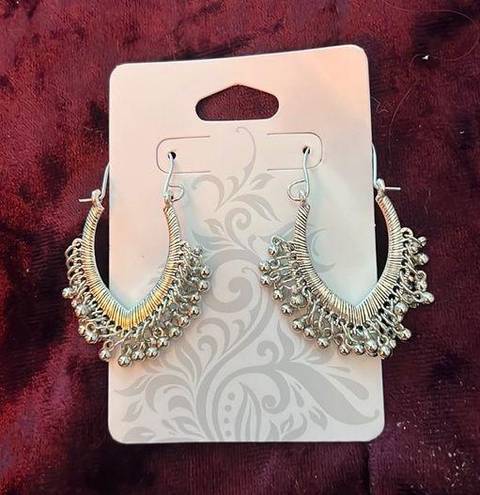 Sterling Silver Bollywood Style Earrings