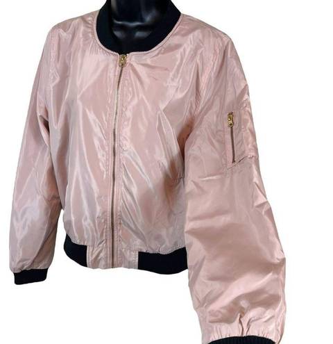 Love Tree Blush Pink Bomber Jacket by 