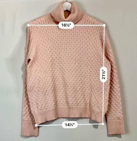 Barney’s New York Barneys New York Women’s Textured Turtleneck Sweater Pink Size Medium FLAW