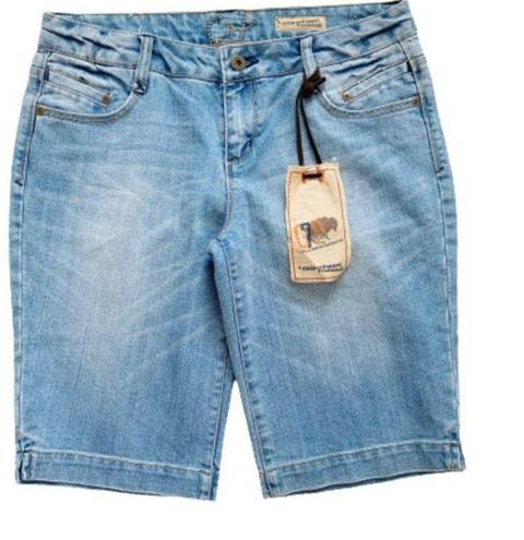 Chip & Pepper Vintage  Shorts Light Wash Denim Y2K Bermuda Jean Size 7 Junior NWT