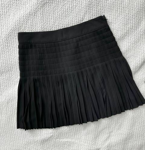 J.Crew  pleated lattice black skirt