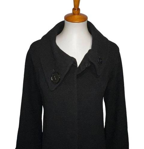 Tahari  Pea Coat Wool Cashmere Blend Black Size 2